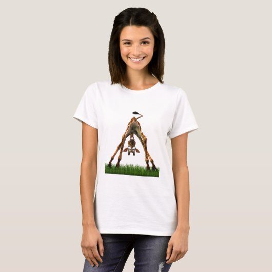Boo. Zegt Olympia Giraffe. T-shirt (Voorkant volledig)