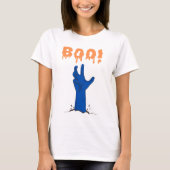 BOO! Zombie Hand Halloween Ontwerp T-shirt (Voorkant)