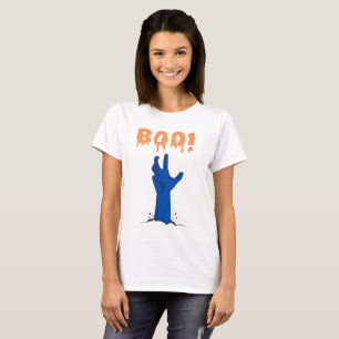 BOO! Zombie Hand Halloween Ontwerp T-shirt