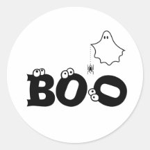 Boo Zwart en Wit Grappige Halloween Spook