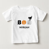 Boo zwart kat sinaasappel pompoen aangepaste naam  (Voorkant)