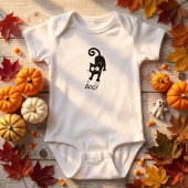Boo Zwarte Kat Halloween Romper