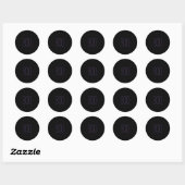 Boo zwarte paarse handgeschreven Halloween Ronde Sticker (Vel)