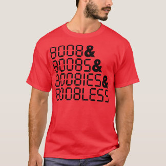 BOOBLESS Calculator Upsidedown Words T-shirt