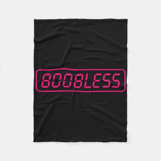 Boobless Funny Mastectomy Borstchirurgie Borstkank Fleece Deken (Voorkant)