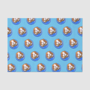 Booboe Piggy Blue Tissue Paper Tissuepapier