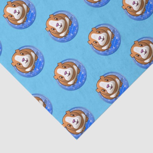 Booboe Piggy Blue Tissue Paper Tissuepapier (Detail)