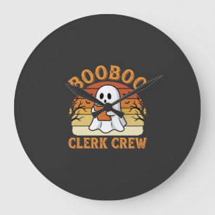 Booboo Clerk Crew Halloween Ghost Ontwerp_1 Grote Klok