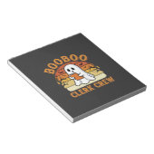 Booboo Clerk Crew Halloween Ghost Ontwerp_1 Notitieblok (Schuin)