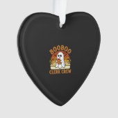 Booboo Clerk Crew Halloween Ghost Ontwerp_1 Ornament (voorkant)
