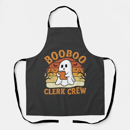 Booboo Clerk Crew Halloween Ghost Ontwerp_1 Schort (Voorkant)