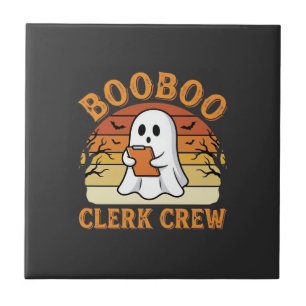 Booboo Clerk Crew Halloween Ghost Ontwerp_1 Tegeltje