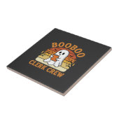 Booboo Clerk Crew Halloween Ghost Ontwerp_1 Tegeltje (Zijkant)