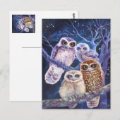 Boobook Owl Family Briefkaart (Voorkant / Achterkant)