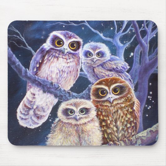 Boobook Owl Family Muismat (Voorkant)