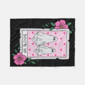 Boo'd Up Ghost Tarot Halloween Funny Ghost Fleece Deken (Voorkant (Horizontaal))
