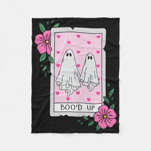 Boo'd Up Ghost Tarot Halloween Funny Ghost Fleece Deken (Voorkant)