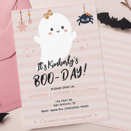 BOOday Kawaii Ghost Halloween Uitnodiging