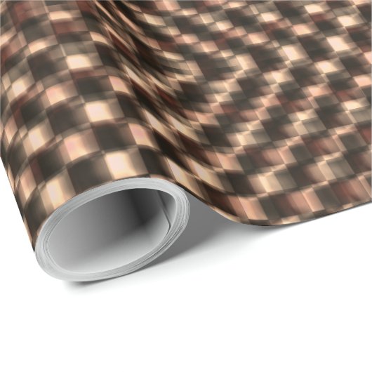 Boodbruine schaak over elkaar cadeaupapier (Rol Hoek)