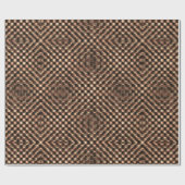 Boodbruine schaak over elkaar cadeaupapier (Vlak)