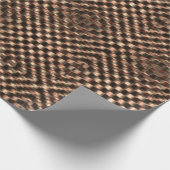 Boodbruine schaak over elkaar cadeaupapier (Hoek)