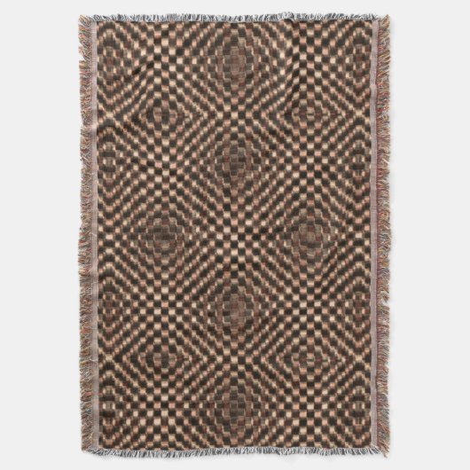 Boodbruine schaak over elkaar deken (Voorkant Verticaal)