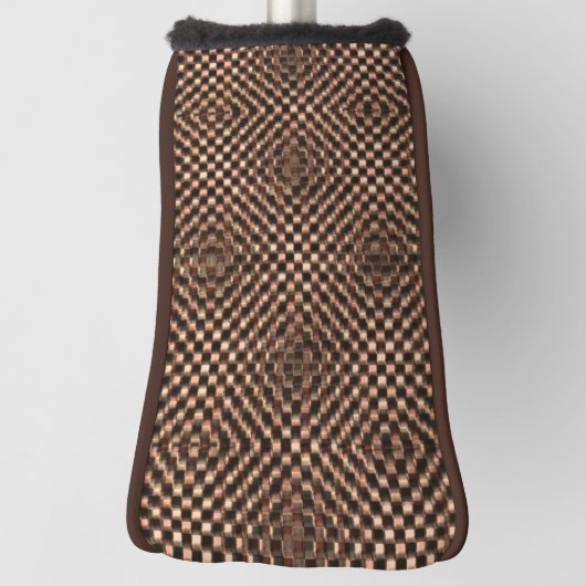 Boodbruine schaak over elkaar golfheadcover (Draai 90)