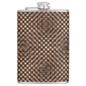 Boodbruine schaak over elkaar heupfles (Voorkant)