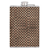 Boodbruine schaak over elkaar heupfles (Achterkant)