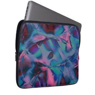 Boodkrommen gepolijst van felcyaan tot roze tinten laptop sleeve