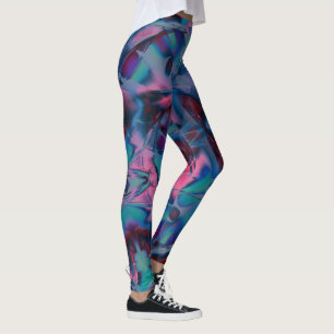 Boodkrommen gepolijst van felcyaan tot roze tinten leggings