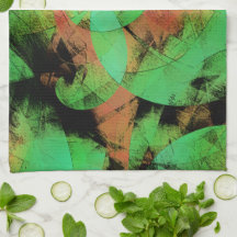 Boodoverlappende getextureerde zalmgroene spiralen