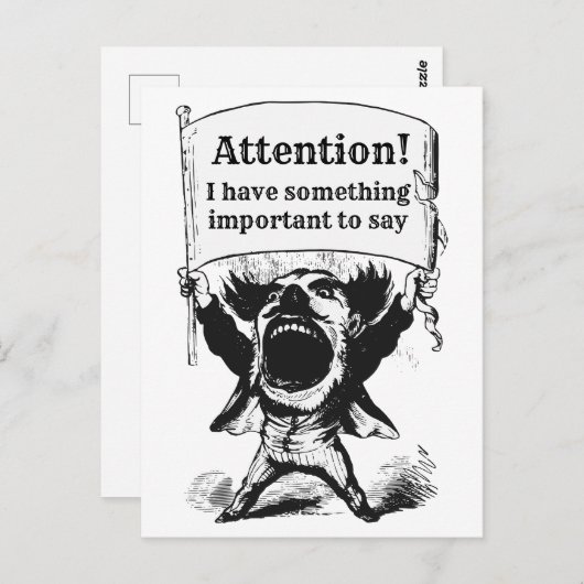 Boodschap aan gekozen ambtenaren briefkaart (Voorkant / Achterkant)