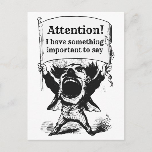 Boodschap aan gekozen ambtenaren briefkaart (Voorkant)