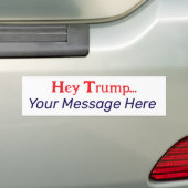 Boodschap aan Trump Bumpersticker (Op auto)