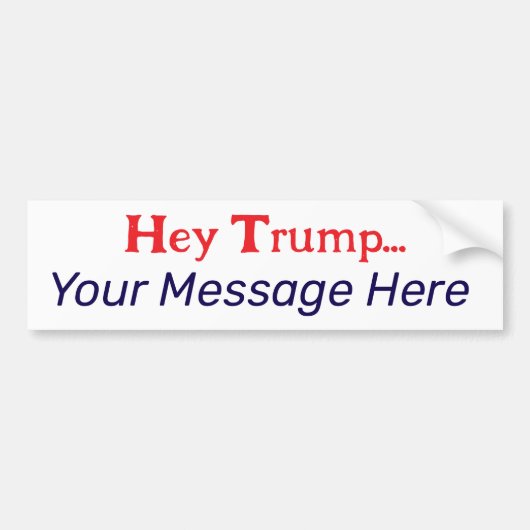 Boodschap aan Trump Bumpersticker (Voorkant)