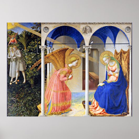BOODSCHAP door Fra Beato Angelico Poster (Voorkant)