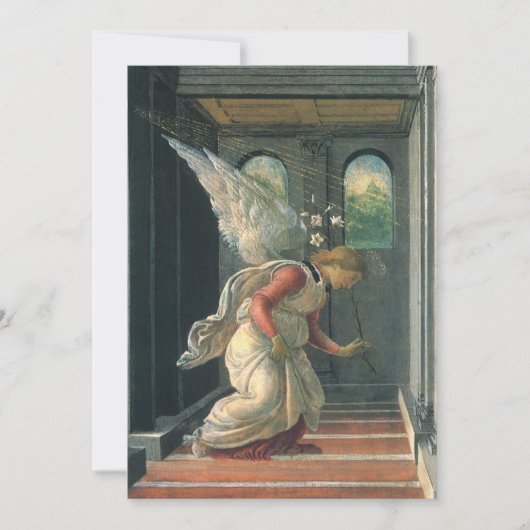 Boodschap (engel detail) door Sandro Botticelli (Voorkant)