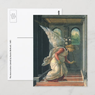 Boodschap (engel detail) door Sandro Botticelli Briefkaart