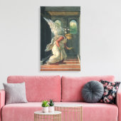 Boodschap (engel detail) door Sandro Botticelli Canvas Afdruk (Insitu (Woonkamer))