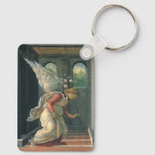 Boodschap (engel detail) door Sandro Botticelli Sleutelhanger (Achterkant)