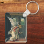 Boodschap (engel detail) door Sandro Botticelli Sleutelhanger (Achterkant)