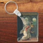 Boodschap (engel detail) door Sandro Botticelli Sleutelhanger (Voorkant)