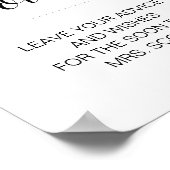 Boodschap in een fles advies wensen bruidsmeisjesf poster (Hoek)