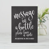 Boodschap in een fles Betaalbaar schoolbord bord Kaart (Staand voorkant)