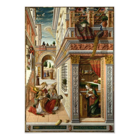 Boodschap met de H. Emidius, 1486 Foto Afdruk (Voorkant)