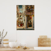 Boodschap met St. Emidius, 1486 Poster (Keuken)