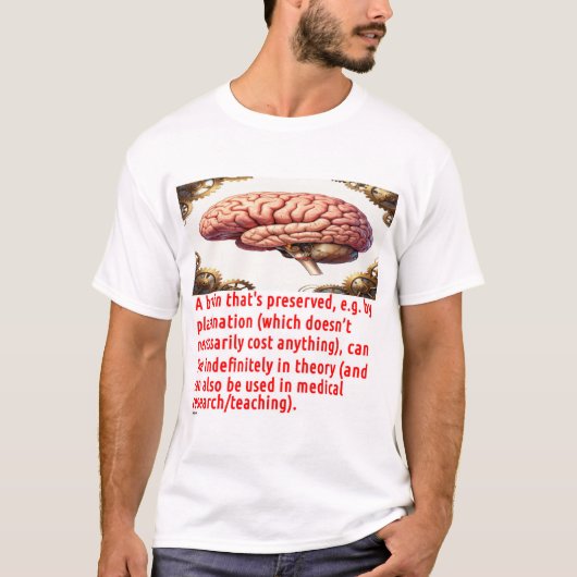 Boodschap over het behoud van de hersenen (met mec t-shirt (Voorkant)