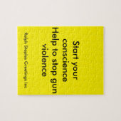 Boodschap tegen geweld tegen pistolen legpuzzel (Horizontaal)