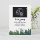 Boodschap van Bump aan Daddy Fathers Day Sonogram Kaart (Staand voorkant)